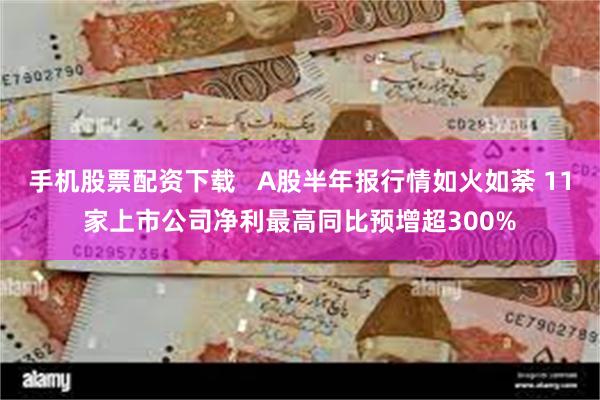 手机股票配资下载   A股半年报行情如火如荼 11家上市公司净利最高同比预增超300%